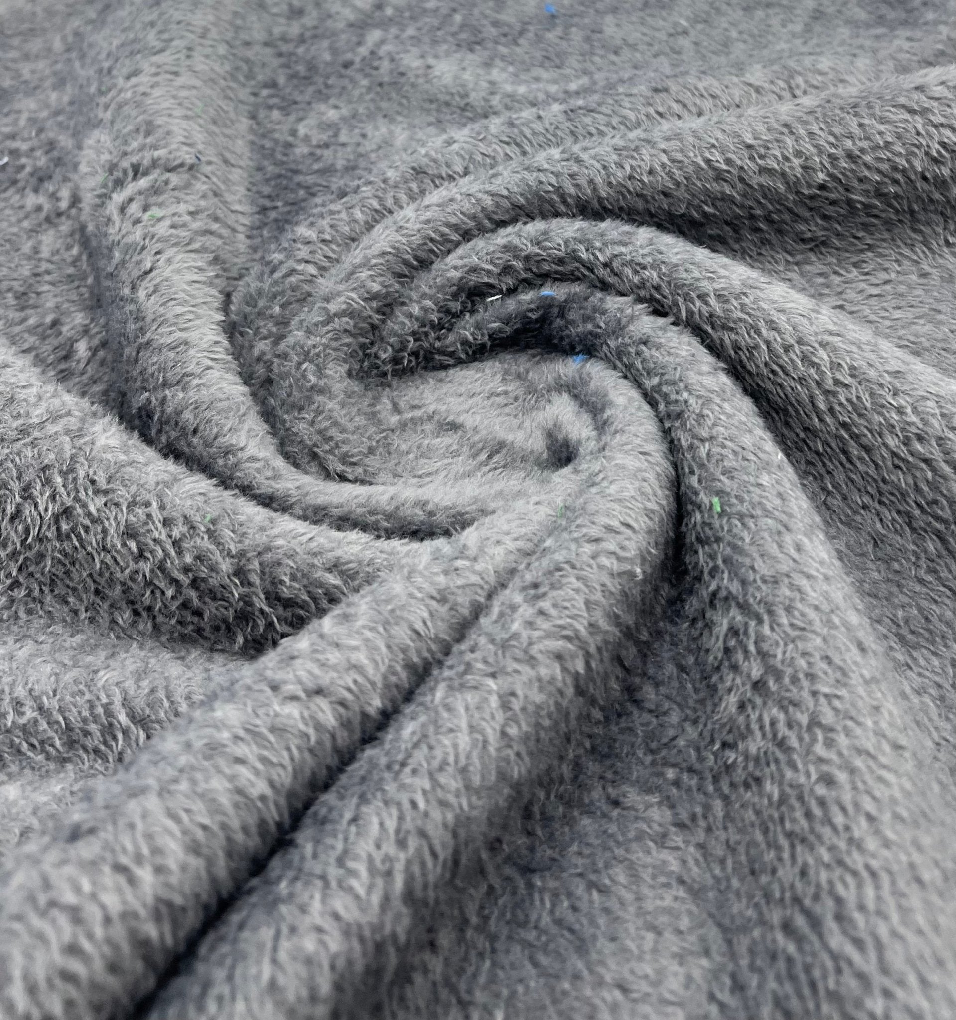 Dark Grey Super Soft Plain Cuddle Fleece Fabric Blanket Loungewear - T9 Fabrics